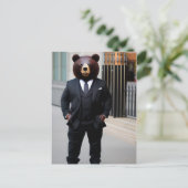 ビジネスマンはスーツを着ている ポストカード (スタンド正面)