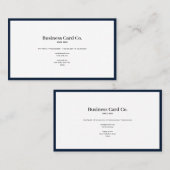 ビジネスマンネービーブルー縁ど 名刺 (正面/裏面)