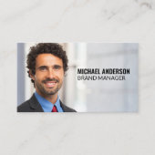 ビジネスマンポートレート | 写真カスタムの追加 名刺 (正面)