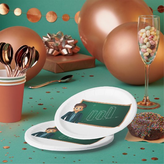 ビジネスマン提示紙プレート ペーパープレート