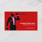 ビジネスマン望遠鏡像 | 概念 | レッド 名刺 (正面)