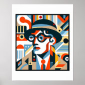 ビジネスマン：キュビストはっきりしたの表現 ポスター (正面)