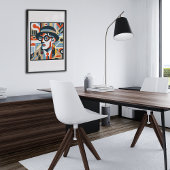 ビジネスマン：キュビストはっきりしたの表現 ポスター