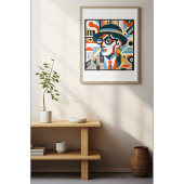 ビジネスマン：キュビストはっきりしたの表現 ポスター