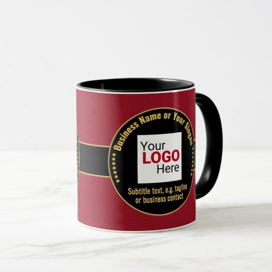 ビジネスマン、起業家、ボス頭が切れる:赤と黒 マグカップ (正面右)