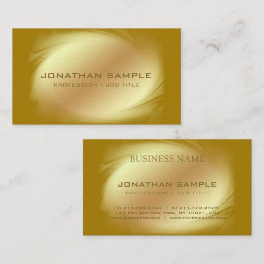 ビジネスマンCeoの雇用者のエリートの贅沢のプロフェッショナル 名刺 (正面/裏面)