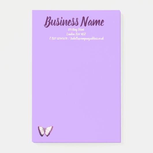 ビジネスマーケティングパーソナライズされた項目の紫 ポストイット (正面)