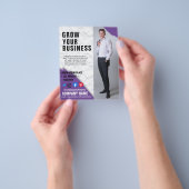 ビジネスマーケティングポスターのチラシ チラシ (手)