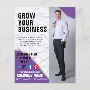 ビジネスマーケティングポスターのチラシ チラシ