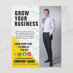 ビジネスマーケティングポスターのチラシ チラシ