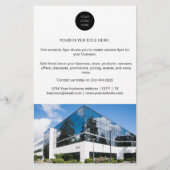 ビジネスマーケティングモダンミニマル写真ロゴ チラシ (裏面)