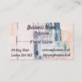 ビジネスマーケティング抽象芸術ティール（緑がかった色） 名刺 (裏面)