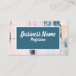 ビジネスマーケティング抽象芸術ティール（緑がかった色） 名刺