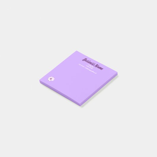 ビジネスマーケティング項目の紫パーソナライズされた色 ポストイット (アングル)