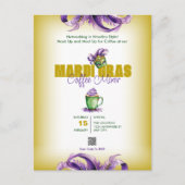 ビジネスミキサーマーディグラスQRコード招待状 ポストカード (正面)