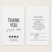 ビジネスミニマリストサンキューアパレルつるラベル (正面&裏面)