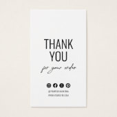 ビジネスミニマリストサンキューアパレルつるラベル (正面)