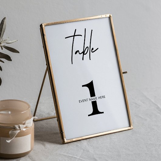 ビジネスミニマリストテーブルナンバーガラディナーイベント テーブルナンバー