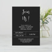 ビジネスミニマルイベントディナーパーティー年間チャリティー 招待状 (スタンド正面)