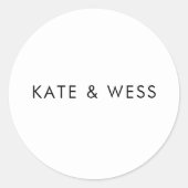 ビジネスミニマルブランドのステッカー ラウンドシール (正面)