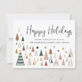 ビジネスミニマルモダンのクリスマスの木企業の シーズンカード (正面)