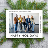 ビジネスミニマルモダン写真のクリ企業のスマス シーズンカード