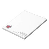 ビジネスミニマルロゴと住所メモ帳のアップロード ノートパッド (回転)