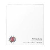 ビジネスミニマルロゴと住所メモ帳のアップロード ノートパッド (正面)