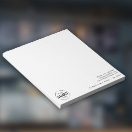 ビジネスミニマルロゴと住所メモ帳のアップロード ノートパッド