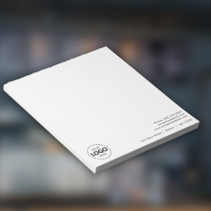 ビジネスミニマルロゴと住所メモ帳のアップロード ノートパッド