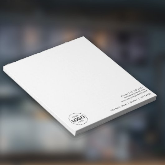 ビジネスミニマルロゴと住所メモ帳のアップロード ノートパッド