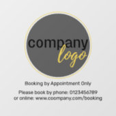 ビジネスミニマルロゴの予約別申込書 ウィンドウサイン (シート)