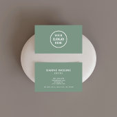 ビジネスミニマルロゴサークルプロフェッショナル緑 名刺