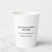 ビジネスミニマルロゴシンプルホワイトコーヒー 紙コップ (裏面)