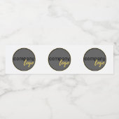 ビジネスミニマルロゴ会社ブランディングホワイト ペットボトルラベル (シングルラベル)