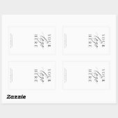 ビジネスミニマルロゴ包装箱シール 長方形シール (シート)