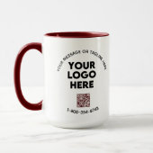 ビジネスメッセーカスタムジの色QRコードロゴ マグカップ (左)