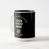 ビジネスメッセーカスタムジロゴQRコード ツートーンマグカップ (正面左)