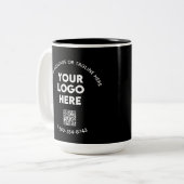 ビジネスメッセーカスタムジロゴQRコード ツートーンマグカップ (正面左)