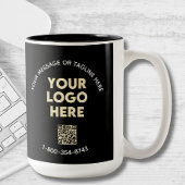 ビジネスメッセーカスタムジロゴQRコード ツートーンマグカップ