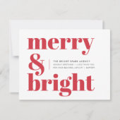 ビジネスメリーのクリスマスと明るい赤企業の色 シーズンカード (正面)