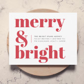 ビジネスメリーのクリスマスと明るい赤企業の色 シーズンカード