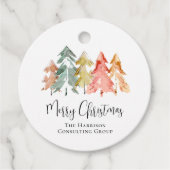 ビジネスメリークリスマスウォーターカラーホリデー フェイバータグ (正面)