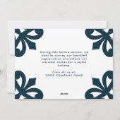 ビジネスメリークリスマス会社のロゴスノーフレーク シーズンカード (裏面)