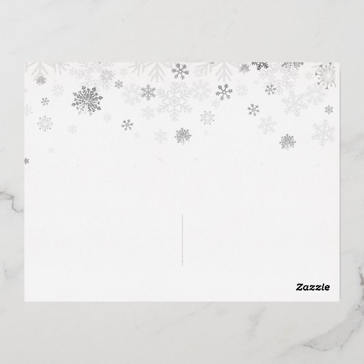 ビジネスメリークリスマス（鳥）ショウジョウコウカンチョウ 箔シーズンポストカード (裏面)