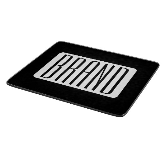 ビジネスモダンのブランド名または編集可能ブランド名 カッティングボード (角)