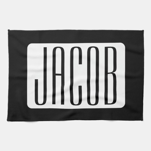 ビジネスモダンのブランド名または編集可能ブランド名 キッチンタオル (横)