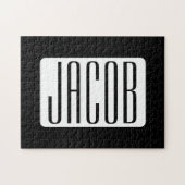 ビジネスモダンのブランド名または編集可能ブランド名 ジグソーパズル (横)