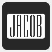 ビジネスモダンのブランド名または編集可能ブランド名 スクエアシール (正面)