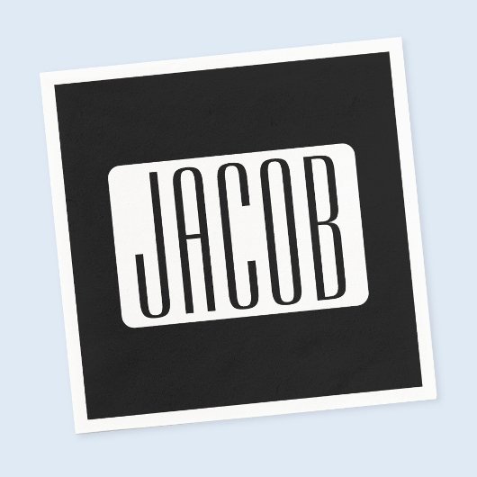 ビジネスモダンのブランド名または編集可能ブランド名 スタンダードカクテルナプキン